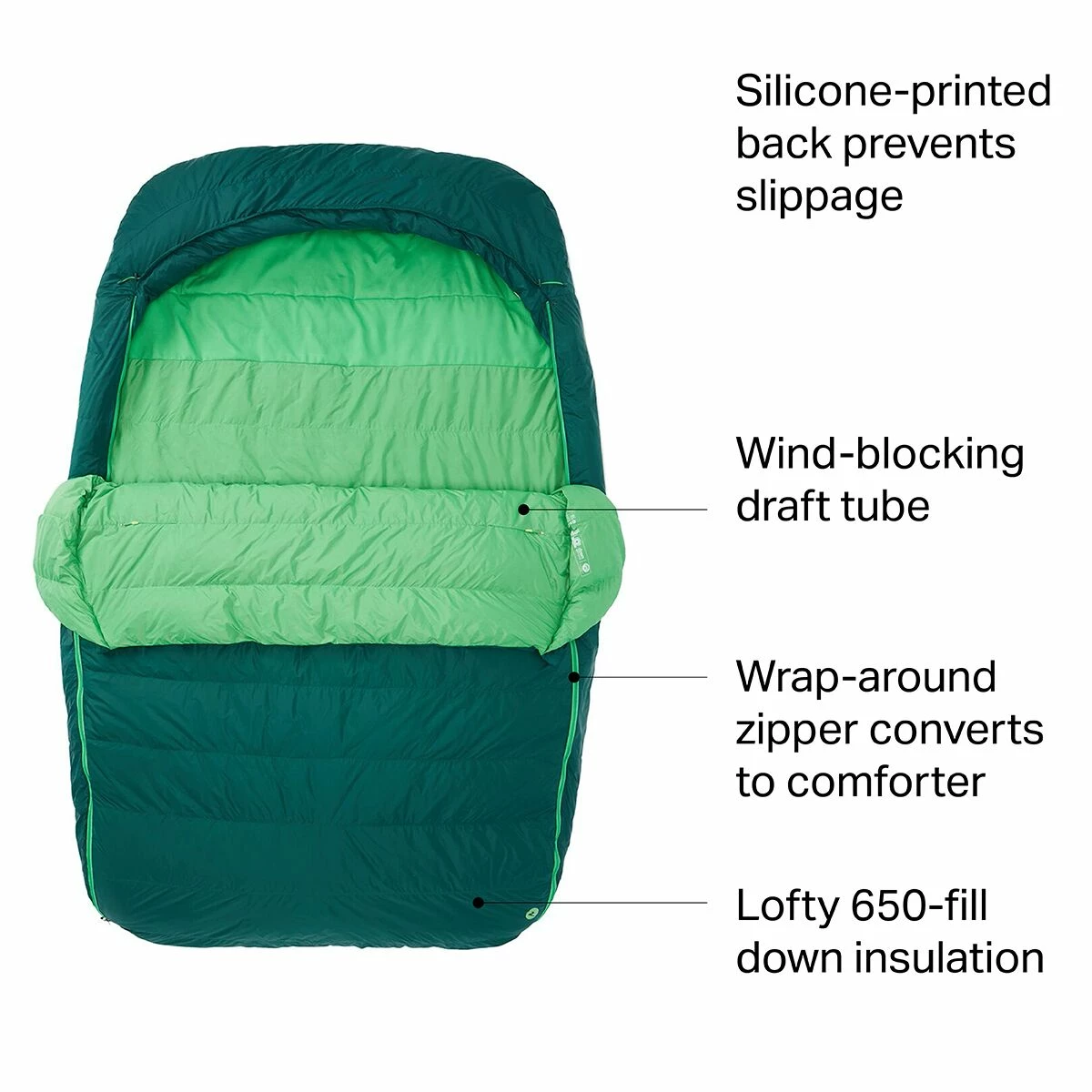 Marmot Yolla Bolly Doublewide 30 Sleeping Bag: 30 Degree Down 2 Marmot Yolla Bolly Doublewide 30 Sleeping Bag: 30 Degree Down - Image 2