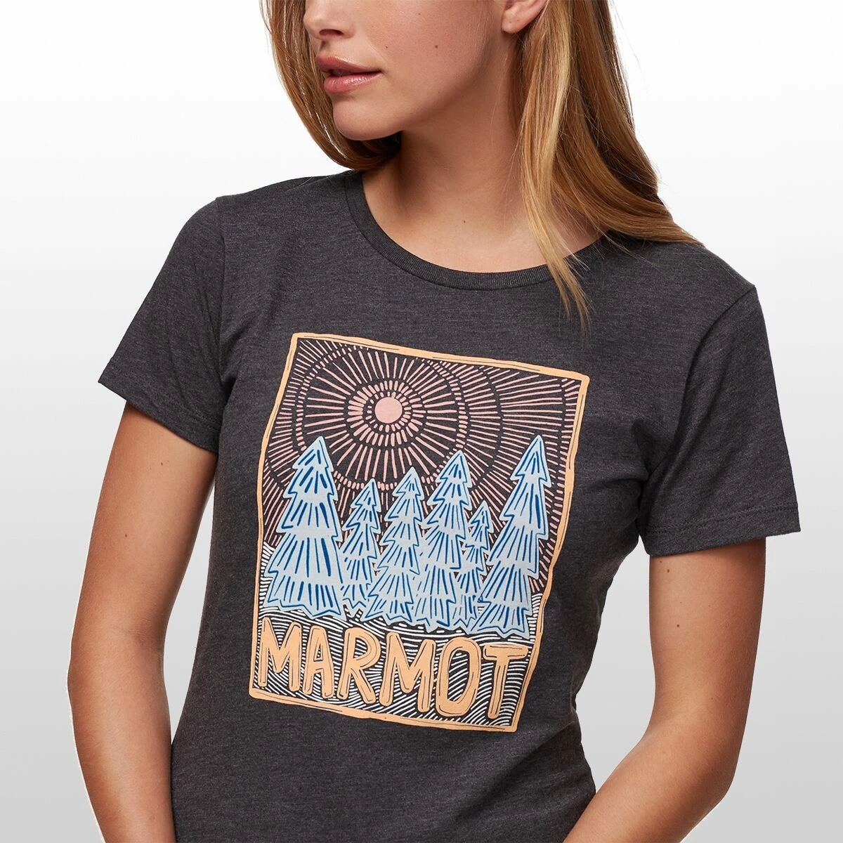 Marmot Woodblock T Shirt Women's 2 Marmot Woodblock T Shirt Women's - Image 2