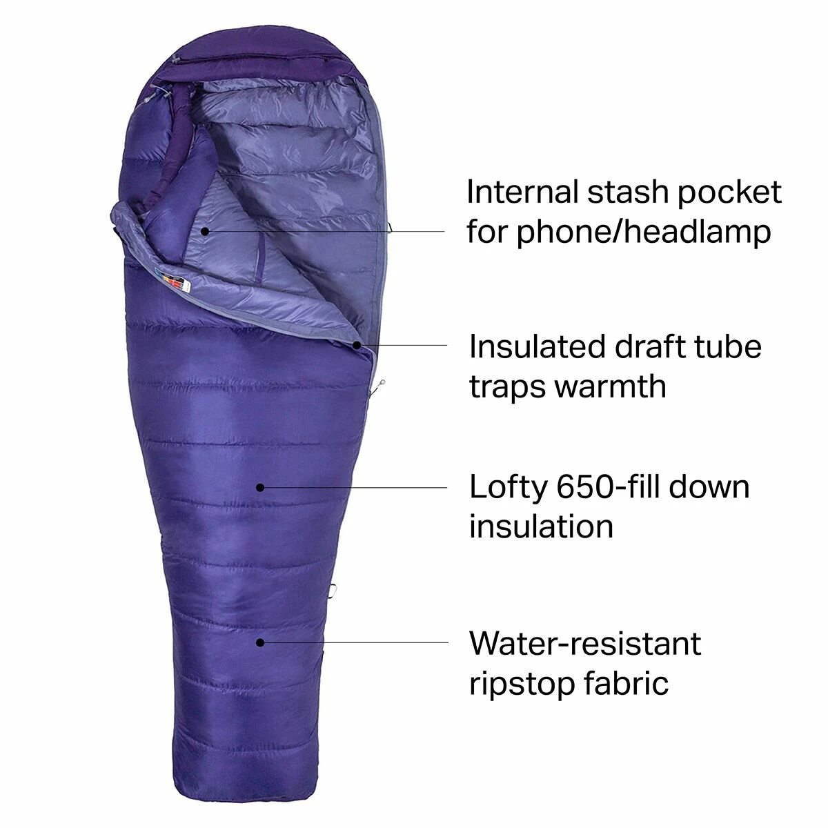 Marmot Ouray Sleeping Bag: 0F Down Women's 2 Marmot Ouray Sleeping Bag: 0F Down Women's - Image 2