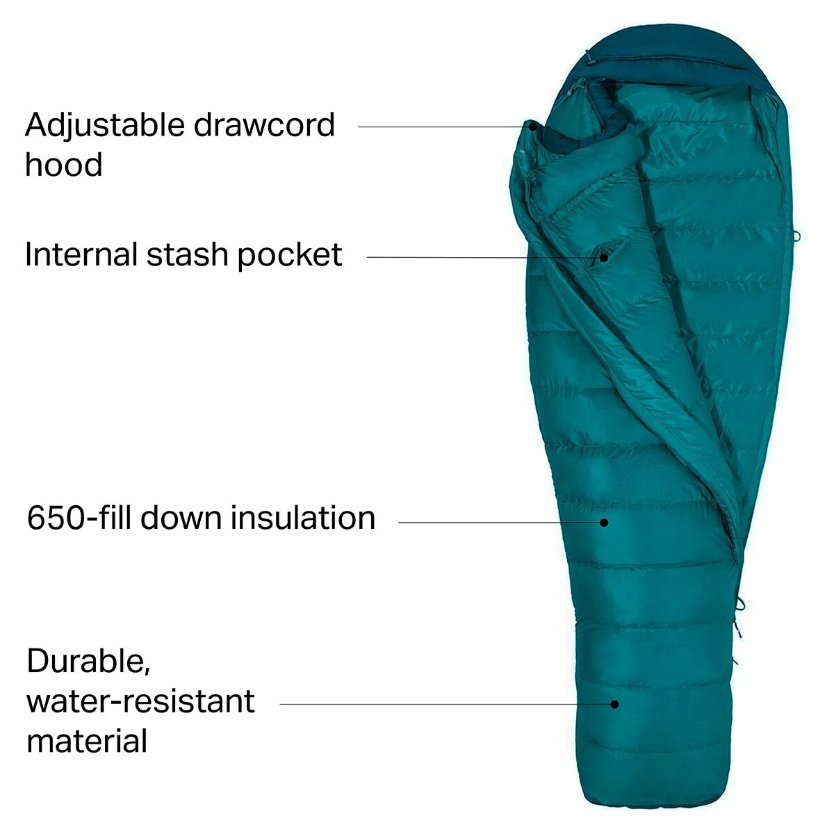 Marmot Angel Fire Sleeping Bag: 25F Down Women's 2 Marmot Angel Fire Sleeping Bag: 25F Down Women's - Image 2