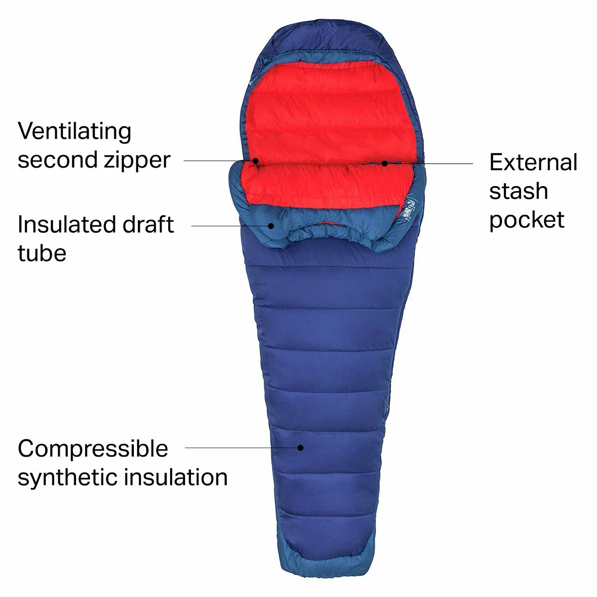 Marmot Trestles Elite Eco 20 Sleeping Bag: 20F Synthetic Women's 2 Marmot Trestles Elite Eco 20 Sleeping Bag: 20F Synthetic Women's - Image 2