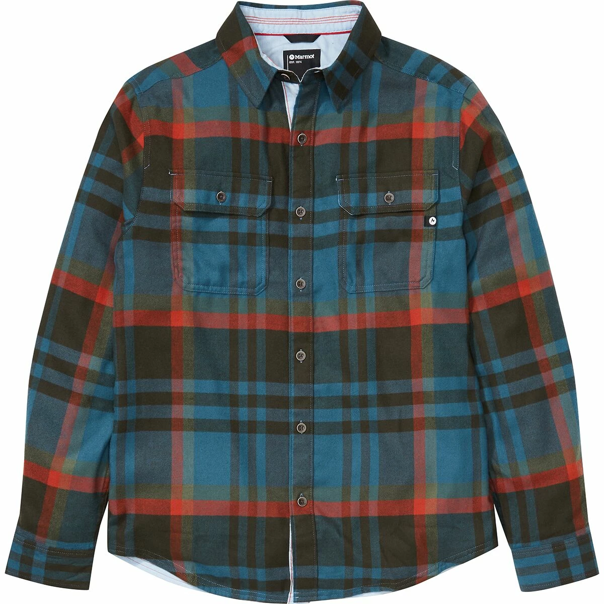 Marmot Del Norte Midweight Flannel Long Sleeve Shirt Men's 4 Marmot Del Norte Midweight Flannel Long Sleeve Shirt Men's - Image 4