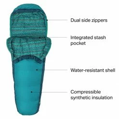 Marmot Trestles 30 Sleeping Bag: 30F Synthetic Kids' -Marmot Fashion Store TURTIL D5